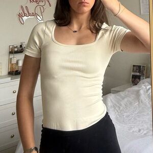 Amazon beige square neck bodysuit